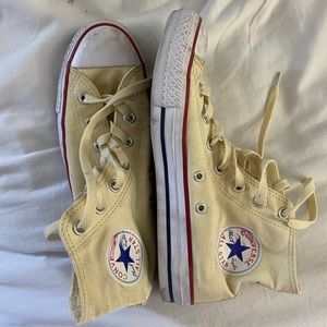 Ivory high top converse